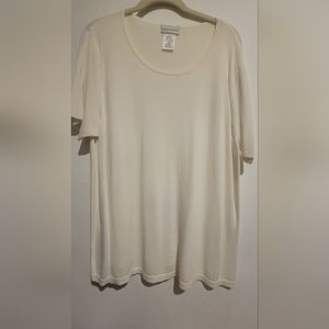 White Jaclyn Smith sweater shirt XL